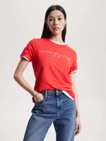 Tommy Hilfiger dámské červené tričko  - L (SNE)