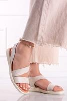 Bílé kožené sandály Calella