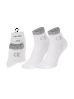 Calvin Klein  dámské bílé ponožky - ONE (002)