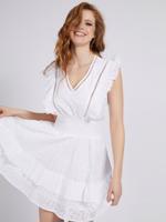Guess dámské bílé šaty - L (TWHT)