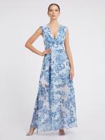 Guess dámské květované modré šaty - L (P7FR)