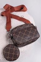 Hnedá crossbody kabelka s kapsičkou Anastasia