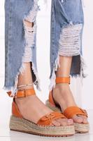 Oranžové platformové sandály Hedy