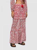 Pepe Jeans dámská červenobílá vzorovaná sukně - S (0AA)