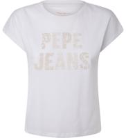 Pepe Jeans dámské bílé triko OLA s potiskem - L (800)