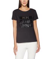 Pepe Jeans dámské černé tričko Moma s měnícími se flitry