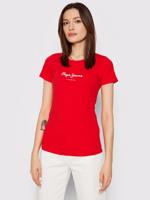 Pepe Jeans dámské  červené tričko  NEW VIRGINIA - M (241)