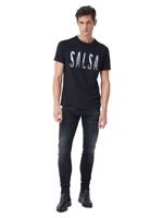 Salsa Jeans pánské černé tričko - XL (0)