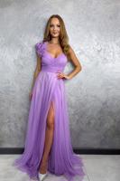 Světle fialové dlouhé třpytivé šaty Lucy