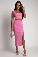 Světle růžový komplet top + sukně Barbie