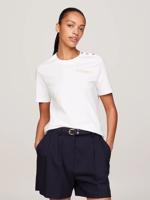 Tommy Hilfiger dámské bílé tričko - XL (YBL)