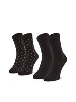 Tommy Hilfiger dámské černé ponožky 2 pack Dot - 35 (001)