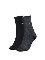 Tommy Hilfiger dámské černé ponožky 2 pack Dot - 35/38 (027)