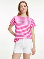 Tommy Hilfiger dámské růžové pruhované tričko - S (0D1)