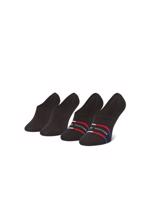 Tommy Hilfiger pánské černé ponožky 2 pack - 43 (002)