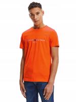 Tommy Hilfiger pánské oranžové triko Logo tee - M (SO1)