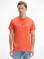 Tommy Hilfiger pánské oranžové triko Logo tee - XL (XMV)