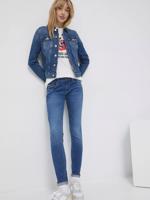 Tommy Jeans dámská modrá džínová bunda - S (1A5)