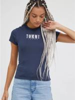 Tommy Jeans dámské modré tričko