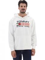 Tommy Jeans pánská bílá mikina - XL (YBR)