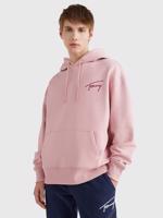 Tommy Jeans pánská růžová mikina SIGNATURE HOODIE - XL (TH9)