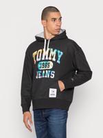 Tommy Jeans pánská šedá mikina COLLEGE TIE DYE  - L (BDS)