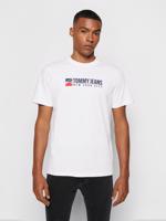 Tommy Jeans pánské bílé triko ENTRY ATHLETICS - S (YBR)