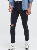 Tommy Jeans pánské černé džíny SCANTON - 33/34 (1BZ)