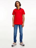 Tommy Jeans pánské červené polo triko - L (XNL)