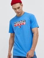 Tommy Jeans pánské modré tričko Athletic - M (C4H)