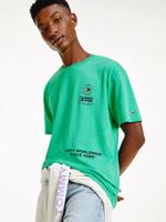 Tommy Jeans pánské zelené triko LABEL MIX  - M (L3G)