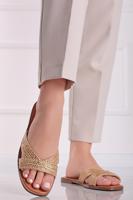 Zlaté nízké pantofle Caria