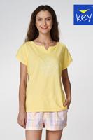 Žluté vzorované krátké pyžamo LNS 420