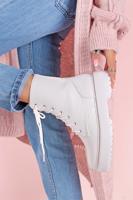 Bílé kotníkové boty Leana