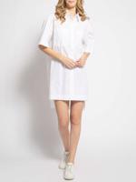 Calvin Klein bílé košilové šaty - S (YAF)