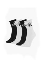 Calvin Klein dámské černé a bílé ponožky 4 pack - ONE (002)