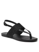 Calvin Klein dámské černé sandály FLAT SANDAL TOEPOST WEBBING - 37 (BDS)