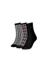 Calvin Klein dámské vzorované ponožky 3 pack - 999 (001)