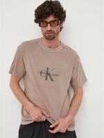 Calvin Klein pánské hnědé tričko - M (PE5)