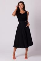 Černá midi sukně B265