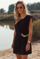 Černé krátké šaty M712