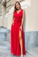 Červené dlouhé šaty Camille