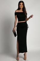 Čierny komplet top + sukňa Rachel