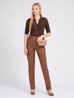 Guess dámské hnědé koženkové kalhoty - XS (F1V9)