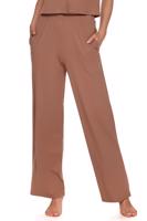 Hnědé bavlněné pyžamové kalhoty SPO4317