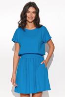 Modré bavlnené krátke šaty NU439