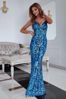 Modré flitrové šaty Deborah