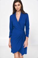 Modré zavinovací šaty S223