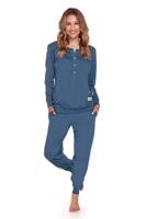 Modrý bavlnený pyžamový set PM4349