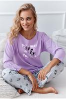 Šedo-fialový vzorovaný pyžamový set Ida